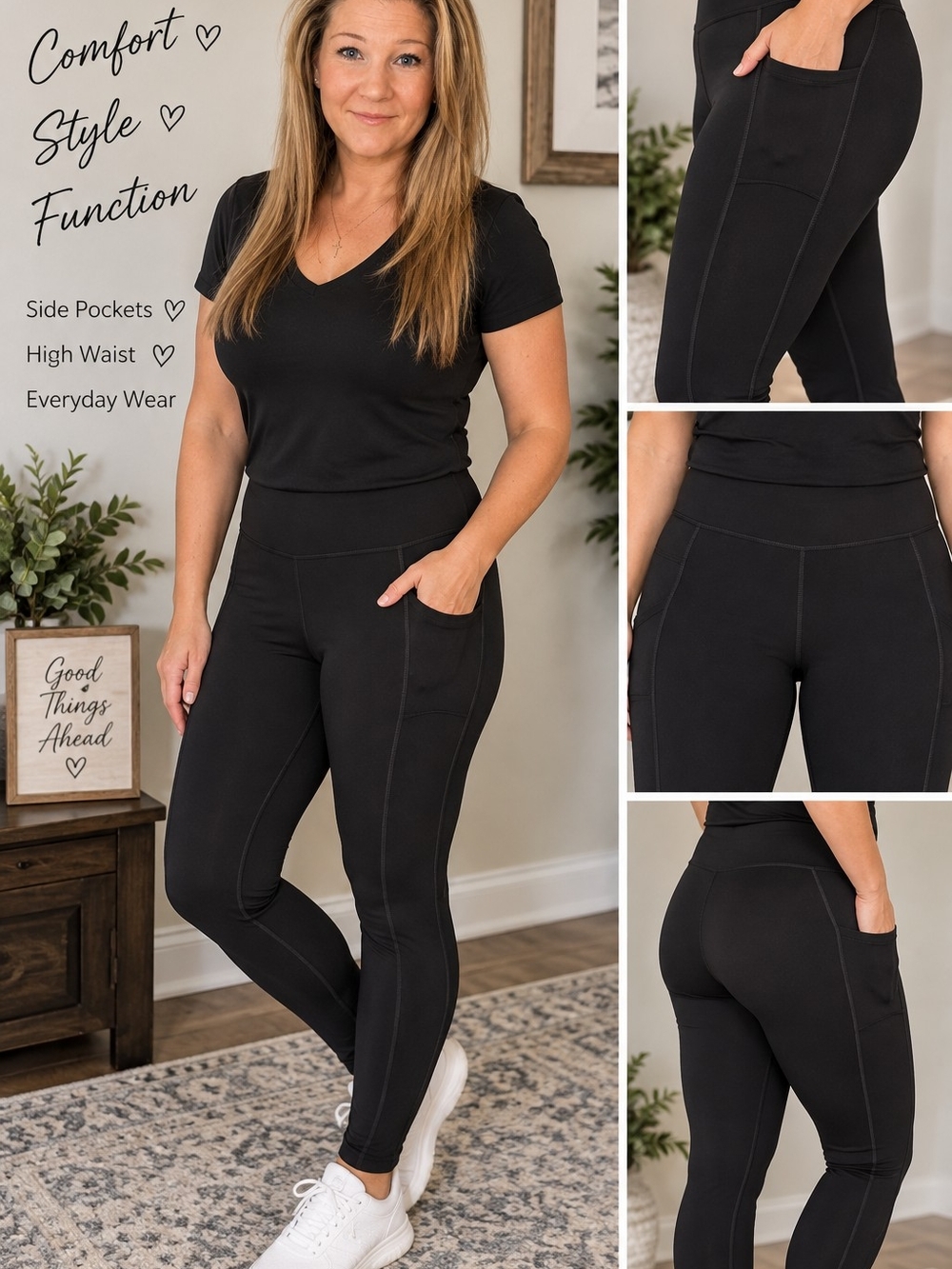 Black Winter High Waist Leggings